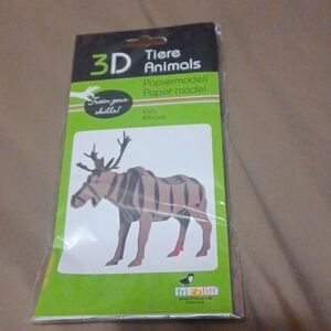 Paper moose craft, great kids stocking stuffer